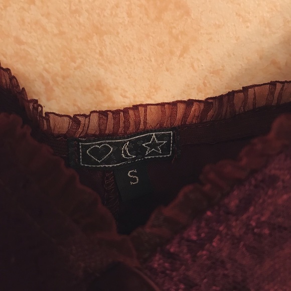 Vintage Burgundy Slip Dress - Picture 4 of 5